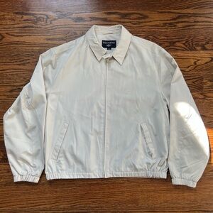 DOCKERS ORIGINAL WHITE LIGHT WEIGHT MEMBERS ONLY JACKET IN SIZE LARGE